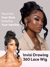 Glueless Invisi Drawstring 360 Lace Wig Throw on&go Side Part Body Wave Pre-Max Lace Front Wig