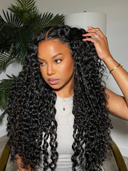 West Kiss Burmese Curly Wave 5x7 Human Hair Lace Front Wigs With 250% Density Ready To Go Wig Natural Hairline