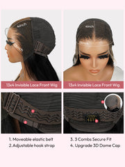 Light Brown Glueless Upgrade M-Shaped Hairline Wig With Loose Body 100% Human Hair 13x4 Undetectable Lace Front Wig