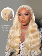 613 Blonde Long Straight and Body Wave Human Hair Super Invisible LY Lace Front Wigs