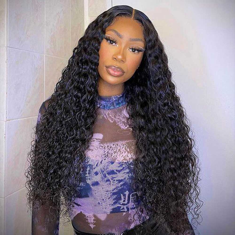 Water Wave 5*5 Closure Wigs Pre Plucked Natural Wave Real Human Lace Wigs