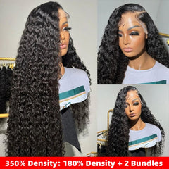 350% Density Curly Hair Wigs Human Hair Thick Lace Front Wigs