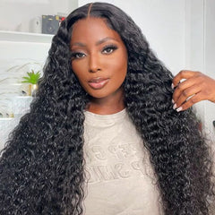 350% Density Curly Hair Wigs Human Hair Thick Lace Front Wigs