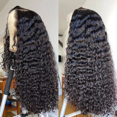 Water Wave 5*5 Closure Wigs Pre Plucked Natural Wave Real Human Lace Wigs