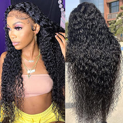 Water Wave 5*5 Closure Wigs Pre Plucked Natural Wave Real Human Lace Wigs