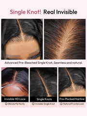 Loose Deep Curly 13x6 HD Lace Frontal Long Wig Natural Black 40Inch 250% Density Wig