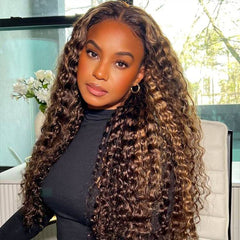 Deep Wave Highlight Lace Front Wigs 16-30 inches