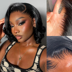 Body Wave Super Invisible LY Lace Front Bob Wigs Bob Lace Front Wigs With Baby Hair Short Wigs