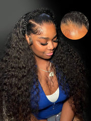 Glueless Water Wave Pre Braided Human Hair Ready To Go 13*6 Pre Cut Super Invisible LY Lace Wigs