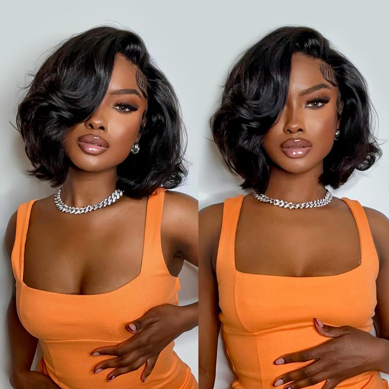 Body Wave Super Invisible LY Lace Front Bob Wigs Bob Lace Front Wigs With Baby Hair Short Wigs