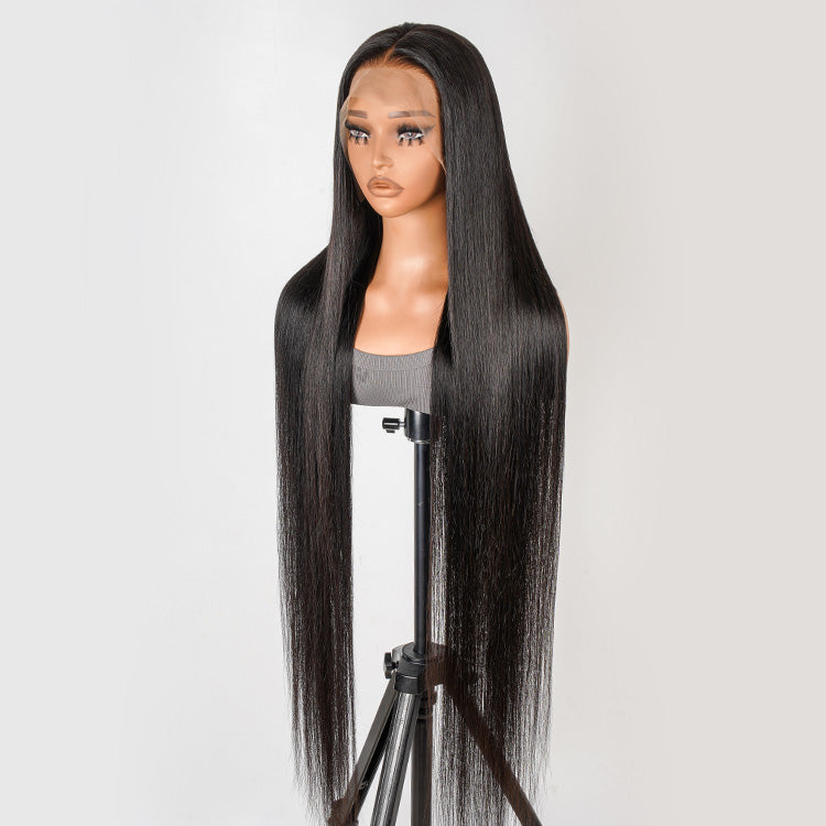 HD Lace Super Natural Hairline 28-40inch Silky Straight 13x6 Frontal Lace Wig Human Hair Pre-bleached