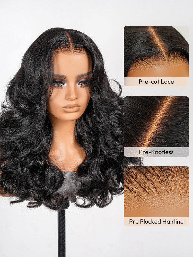 Chic Layered Cut Customized Wig 250% Density Flowing Hair Ready to Go