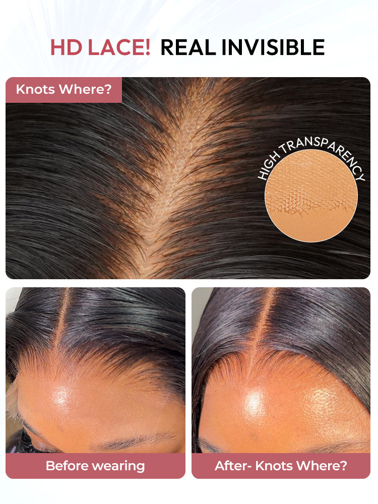 Deep Wave HD Transparent Lace Frontal Wigs Invisible HD Lace Wigs