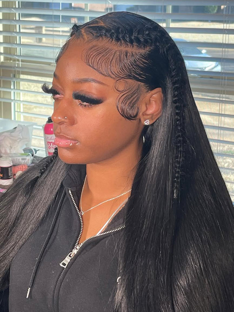 Glueless Pre-Styled Straight Wig Pre-Max Zig Zag Parting 13x6 Lace Front Wig