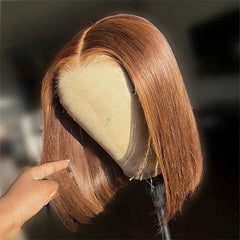 Ready To Go - Glueless Wigs Short Brown Bob Wig Straight LY Lace 5x7 Closure Wig