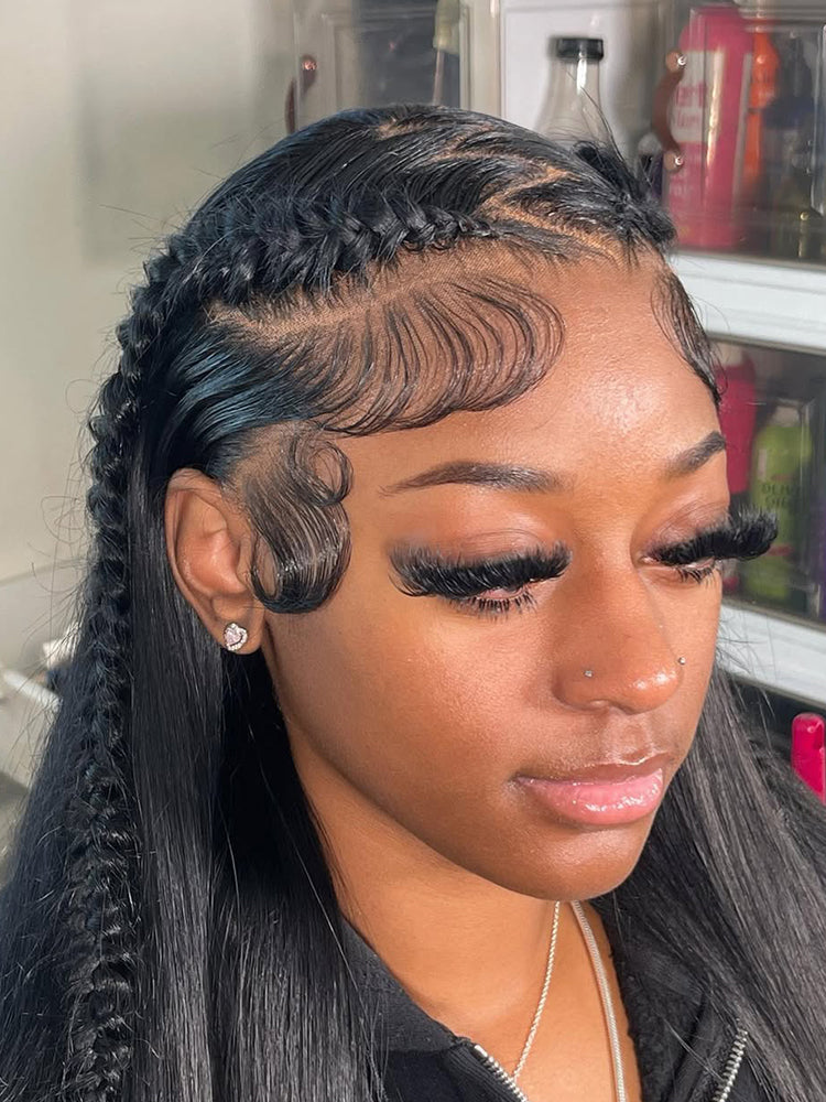 Glueless Pre-Styled Straight Wig Pre-Max Zig Zag Parting 13x6 Lace Front Wig