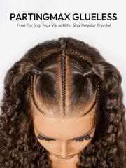 Ready to Go Stylist Wig-#4 Brown Deep Wave Wig Knotless Pre-Braided 13x6 PartingMax Pre-cut Lace Front Wig