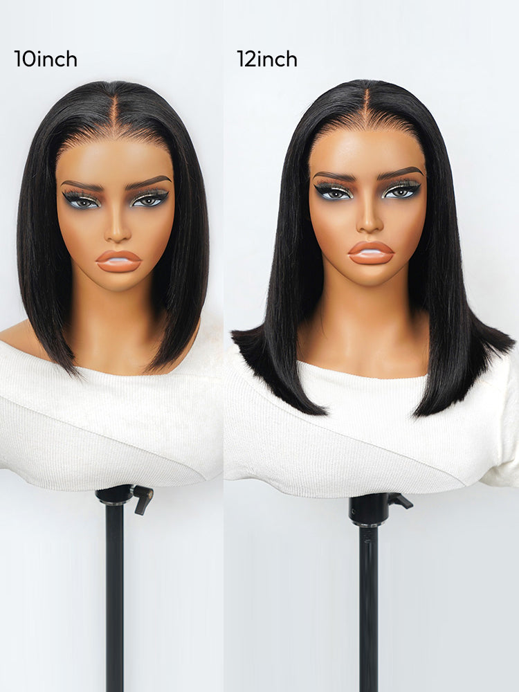 Glueless Ready To Go Wigs - Short Straight Wigs Super Invisible LY Lace Bob Wigs Human Hair