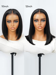 Glueless Ready To Go Wigs - Short Straight Wigs Super Invisible LY Lace Bob Wigs Human Hair