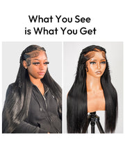 Glueless Pre-Styled Straight Wig Pre-Max Zig Zag Parting 13x6 Lace Front Wig