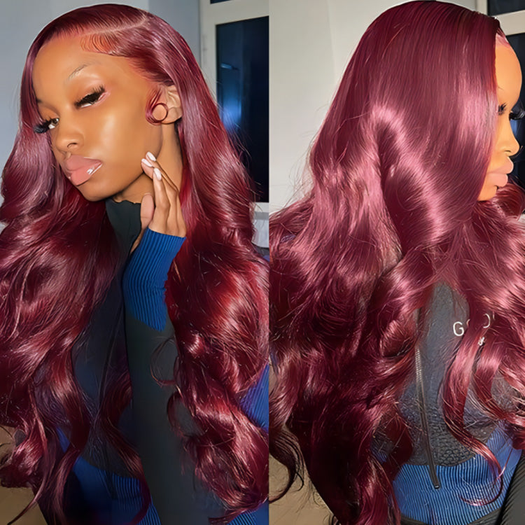 99J Wigs Straight Hair 5*5 / 4*4 Closure Wigs Pre Colored Lace Wigs