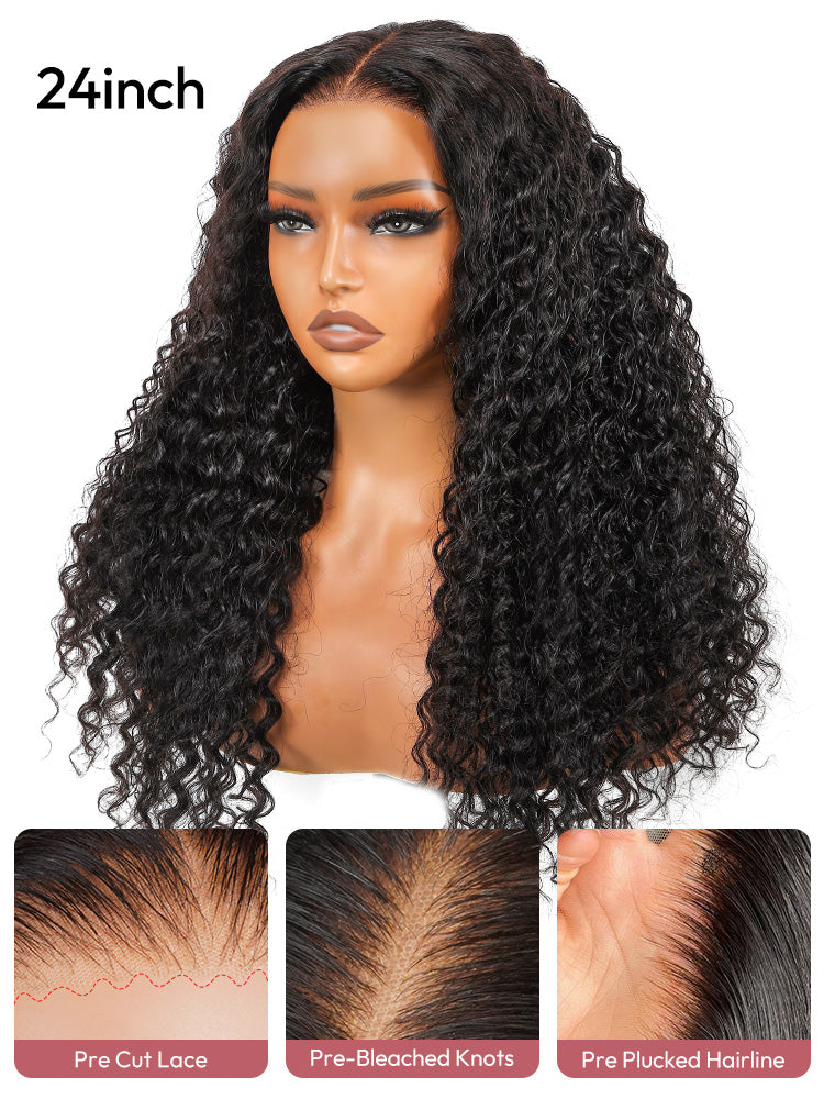 Deep Wave HD Transparent Lace Frontal Wigs Invisible HD Lace Wigs