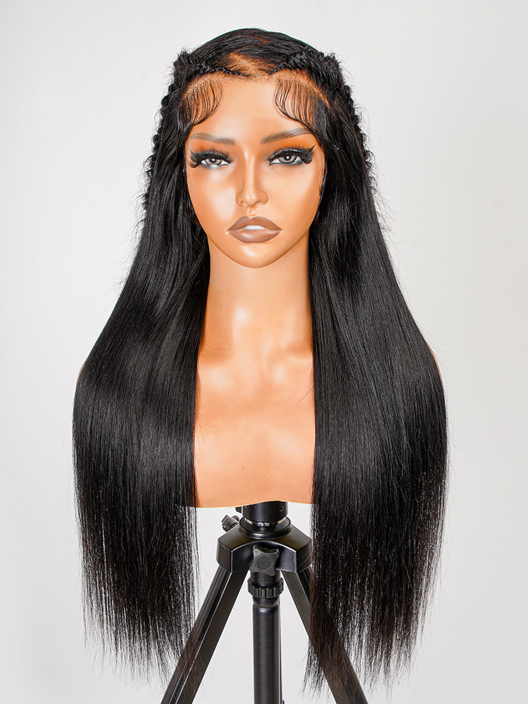 Glueless Pre-Styled Straight Wig Pre-Max Zig Zag Parting 13x6 Lace Front Wig