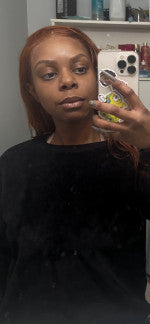 Alanis - Burnt Orange Body Wave Wig Colored Human Hair Glueless Lace Wigs