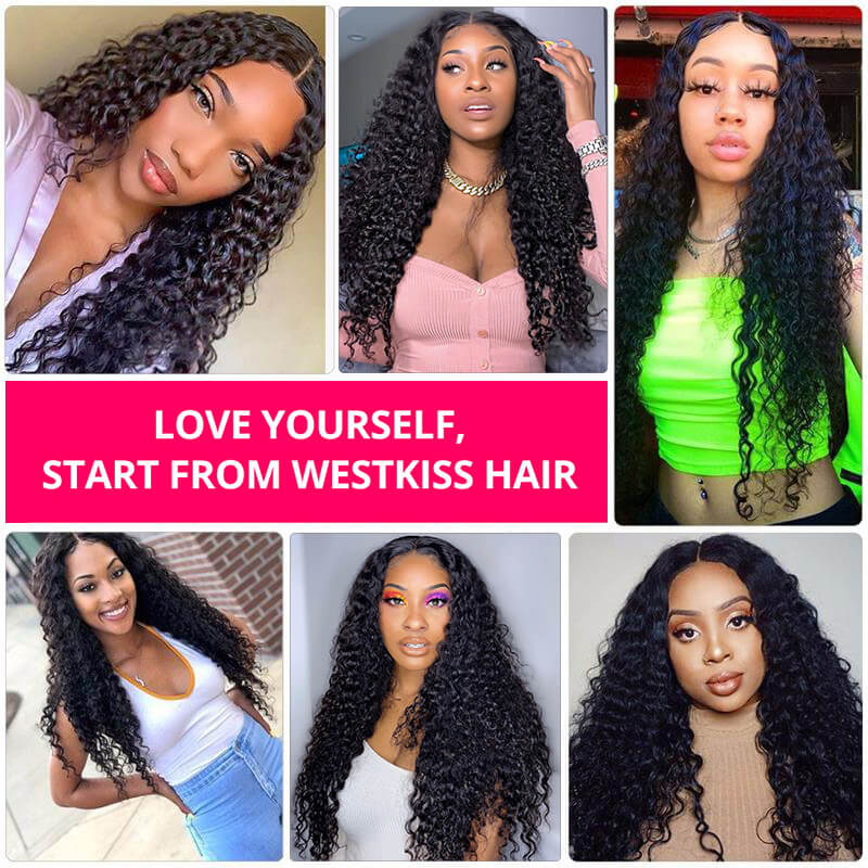 Long Wigs Deep Wave 16-36 Inches Human Hair Lace Front Wigs Natural Hair Frontal Wigs