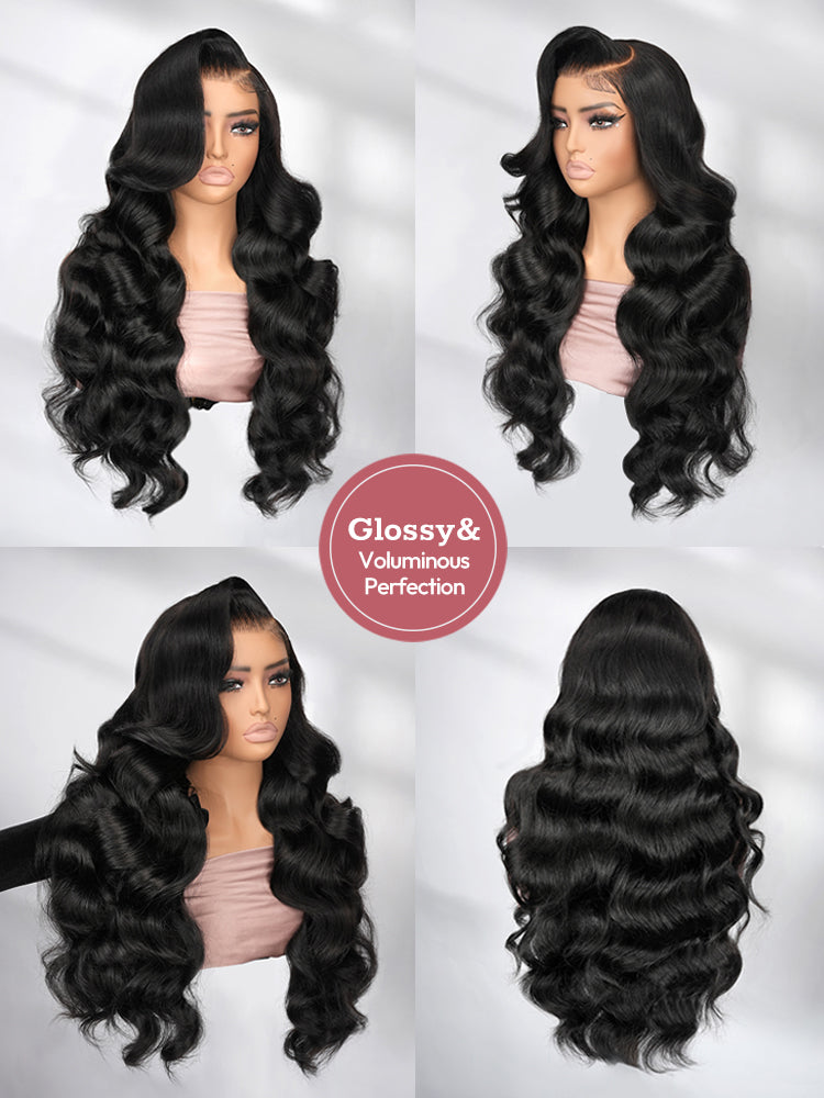 6x8 Ultra Undetectable HD Lace Wig With Natural Black Body Wave Ready To Go Wig 300% High Density