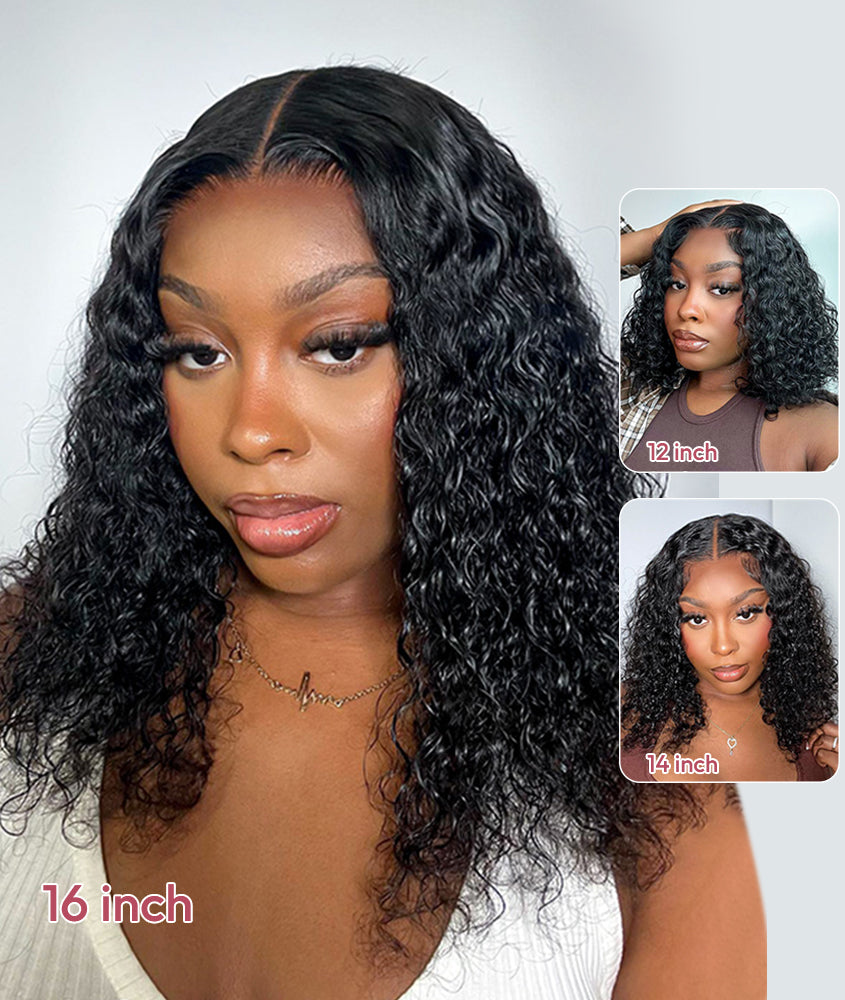 Glueless Ready To Go Wigs - Short Water Wave Bob Wig Super Invisible LY Lace Bob Wigs