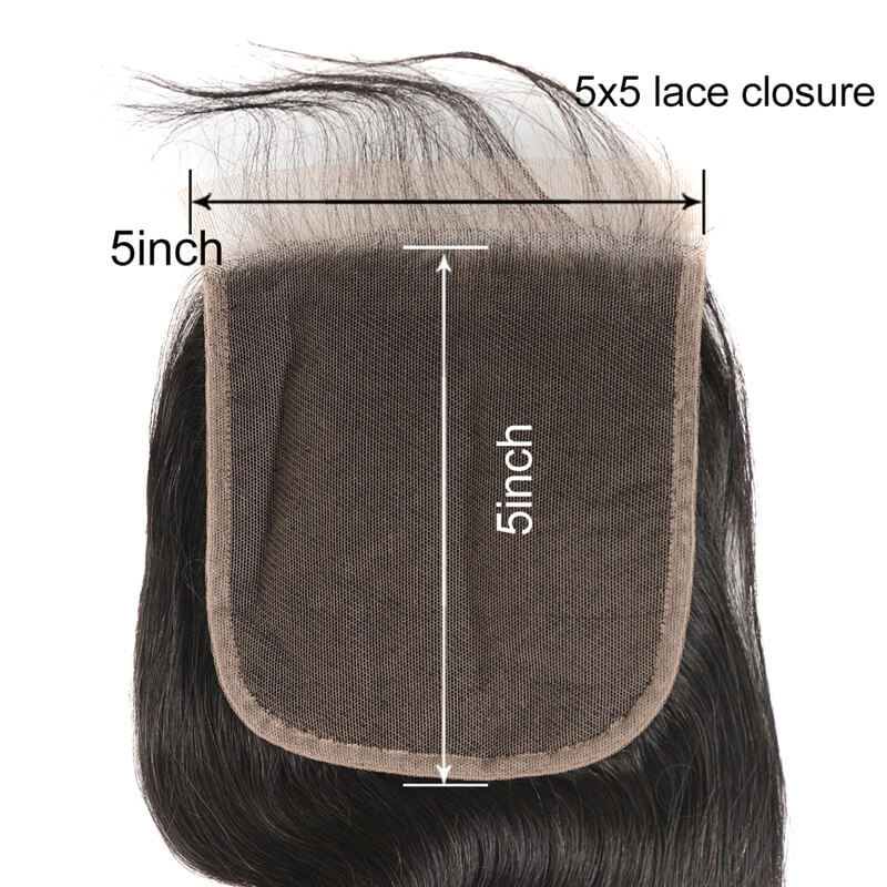 Brazilian Body Wave Hair Bundles 3 Bundles And 5*5 HD Lace Closure 100% Human Hair