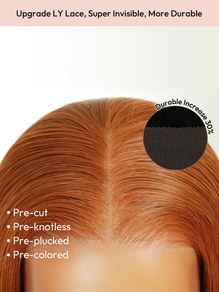 New Trends Ginger Copper Color Wig Body Wave Pre-cut 7x5 Lace Ready to Go