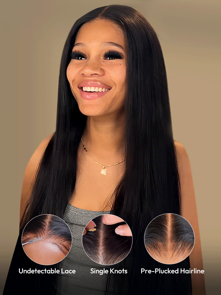 24 To 40 Inches Long Length Human Hair Wigs 6*6 Lace Closure Wigs
