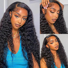Water Wave Long Hair Wigs 16-36inches Natural Wave Long Lace Front Wigs