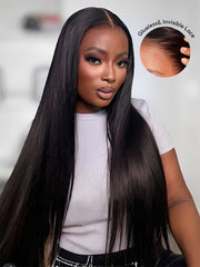 24 To 40 Inches Long Length Human Hair Wigs 6*6 Lace Closure Wigs